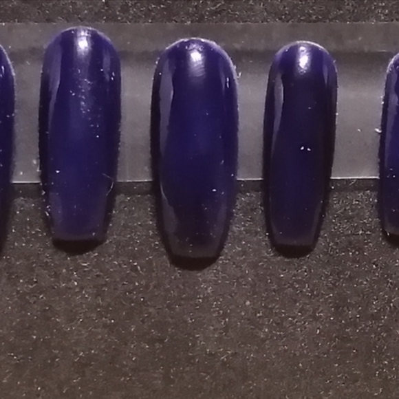 Dark Blue Press On Nails - Picture 3 of 3